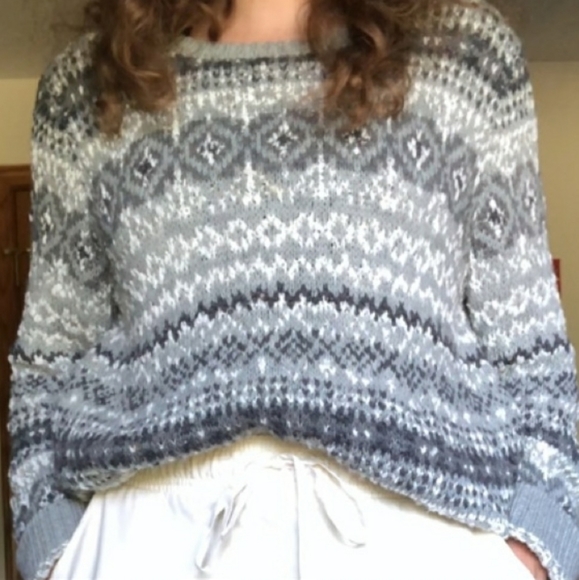 Aeropostale Gray knit Pattern Sweater - Picture 8 of 8